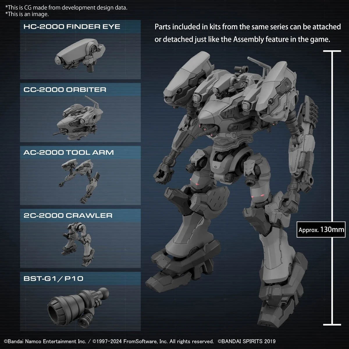 30 Minute Missions Armored Core VI: Fires of Rubicon RaD CC-2000 Orbiter Model Kit